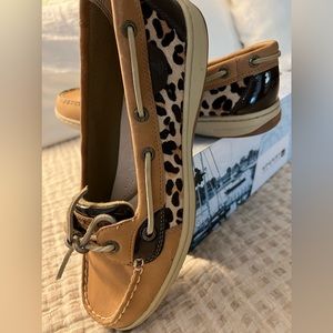 Sperry Leopard Pony. Womens size 9.5 Med. NWT